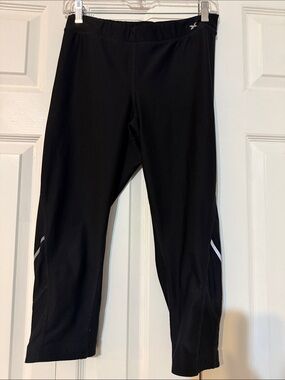 Xersion Black Track Capris with Reflective Trim